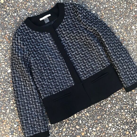 Lovely Nygard metallic weave black gray jacket 8 - Picture 1 of 8